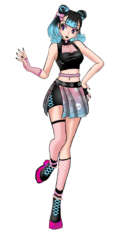 A Pastel Goth girl